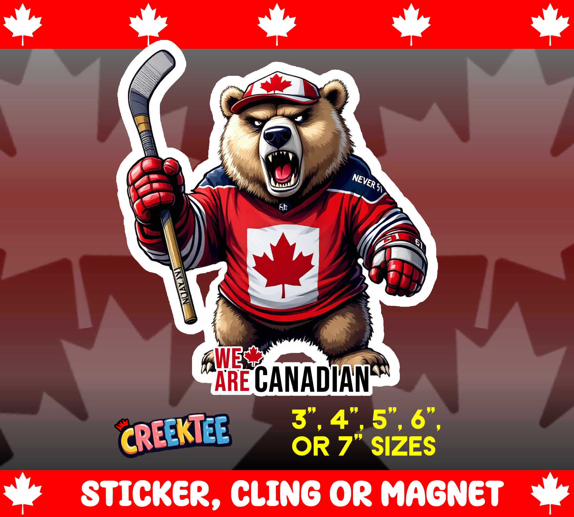 We are Canadian Die Cut Vinyl Sticker Window Cling or Magnet with Laminate Coating in Various Sizes
