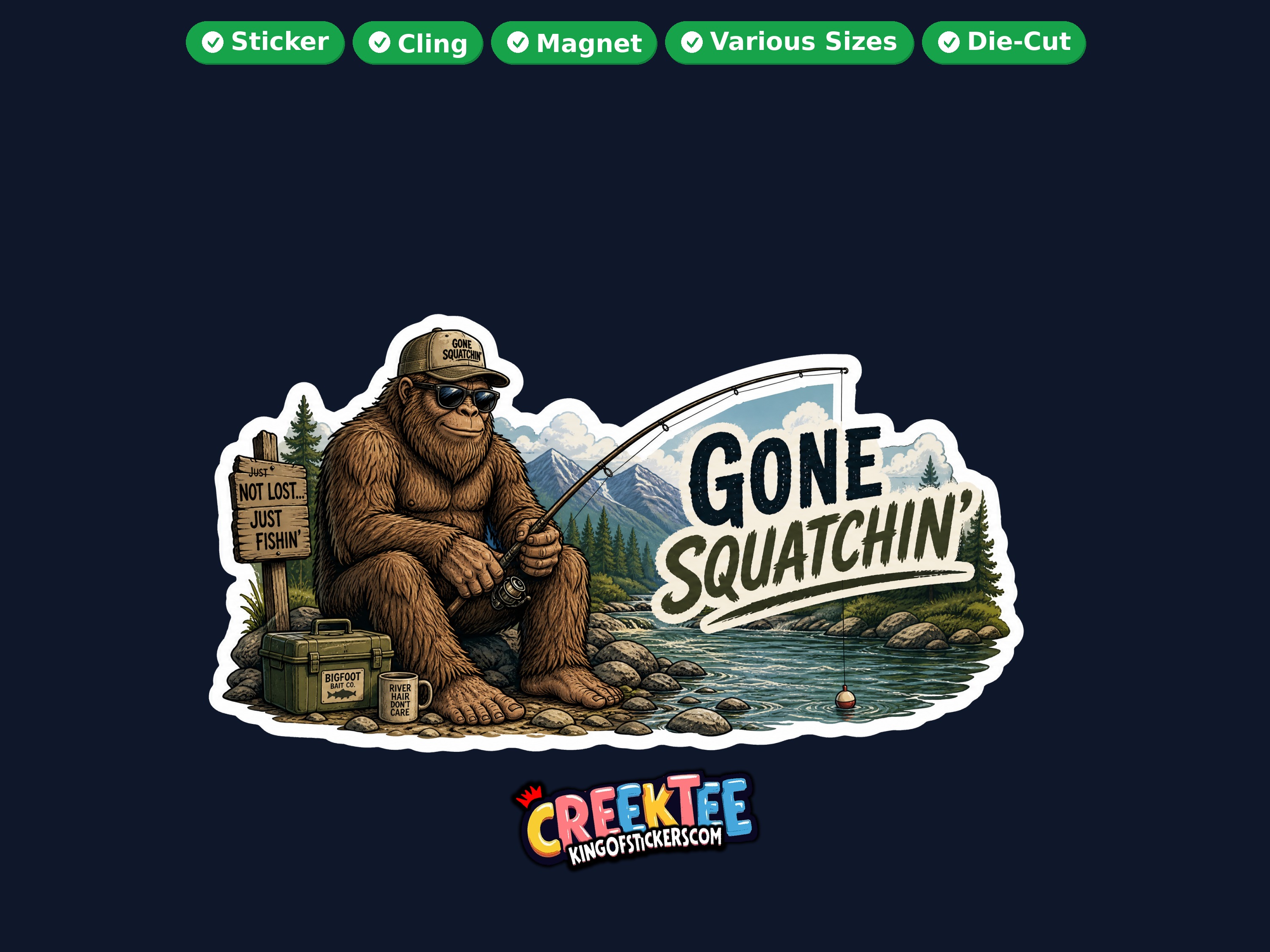 Bigfoot Sasquatch Die Cut Vinyl Sticker  Window Cling or Magnet with Laminate Coating in Various Sizes