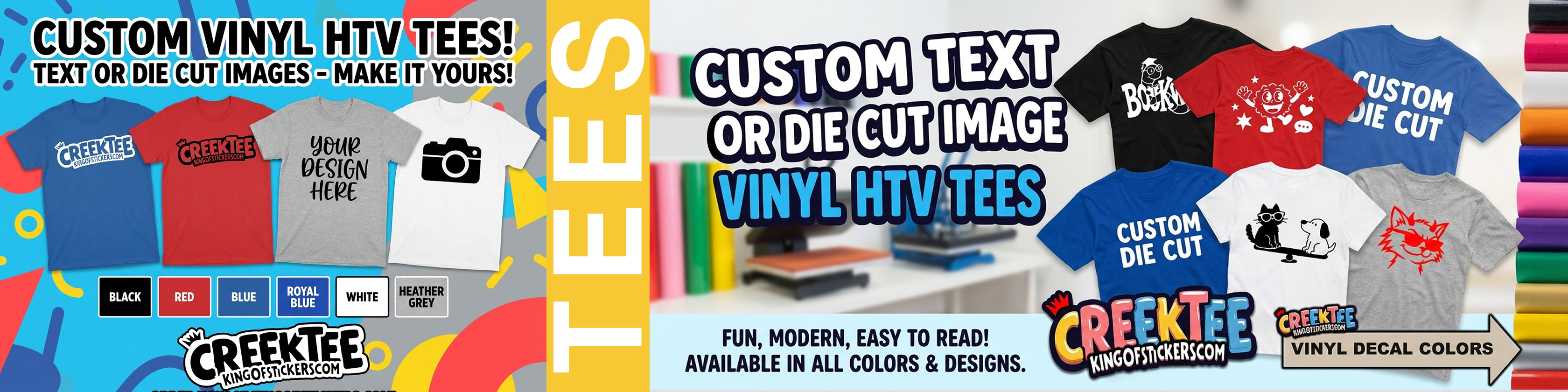 Custom Vinyl Print T-Shirt