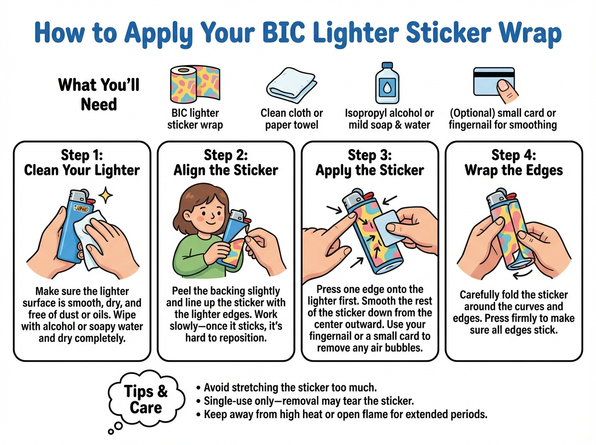 Lighter Wrap Example - Custom Lighter Sticker Wraps